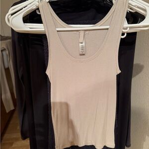 SKIMS Ribbed Cream Tank Top